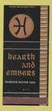 Matchbook Cover - Hearth and Embers Motor Inn 30 Strike
