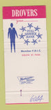 Matchbook Cover - Drovers Bank South St Paul MN 30 Strike