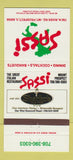Matchbook Cover - Sassi Italian Restaurant Sharko's Mount Prospect IL 30 Strike