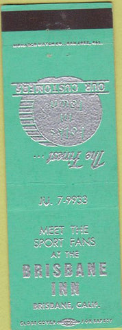 Matchbook Cover - Brisbane Inn CA