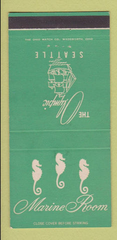 Matchbook Cover - Hotel Olympic Seattle WA Marine Room 30 Strike