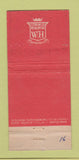 Matchbook Cover - Hotel Benjamin Franklin Seattle WA Outrigger 21 Strike Feature