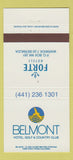 Matchbook Cover - Belmont Hotel Golf Country Club Warwick Bermuda 30 Strike