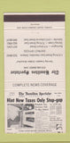 Matchbook Cover - Hamilton Spectator Newspaper ON 30 Strike