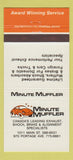Matchbook Cover - Minute Muffler Canada 30 Strike