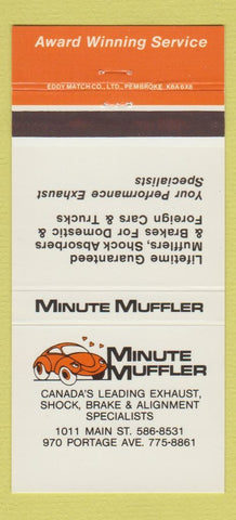 Matchbook Cover - Minute Muffler Canada 30 Strike