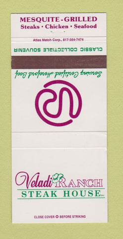 Matchbook Cover - Veladi Ranch Steak House 30 Strike