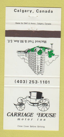 Matchbook Cover - Carriage House Motor Inn Calgary AB 30 Strike