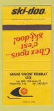 Matchbook Cover - Ski Doo Snowmobiles Forestville QC 30 Strike
