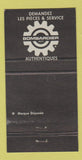 Matchbook Cover - Ski Doo Snowmobiles Forestville QC 30 Strike