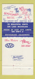 Matchbook Cover - Beachcomber Motel Manistique MI 30 Strike