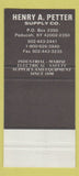 Matchbook Cover - Petter Blue Book Catalog Paducah KY 30 Strike