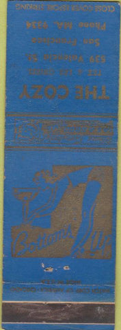 Matchbook Cover - The Cozy San Francisco cA girlie WEAR