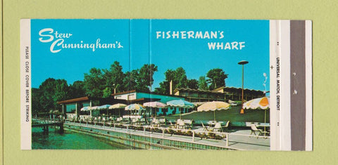 Matchbook Cover - Stew Cunningham's Fisherman's Wharf St Clair MI 30 Strike
