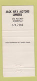 Matchbook Cover - 1974 Ford Mercury Comet Dunnville ON 30 Strike