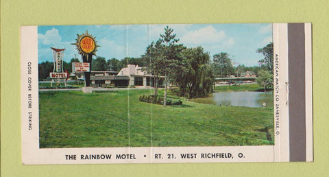 Matchbook Cover - Rainbow Motel West Richfield OH #1 30 Strike
