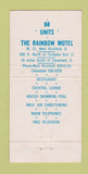 Matchbook Cover - Rainbow Motel West Richfield OH #1 30 Strike