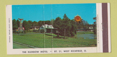 Matchbook Cover - Rainbow Motel West Richfield OH #2 30 Strike