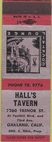 Matchbook Cover - Hall's Tavern Oakland CA