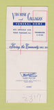 Matchbook Cover - Van Hise Callagan Funeral Home Point Pleasant NJ 30 Strike