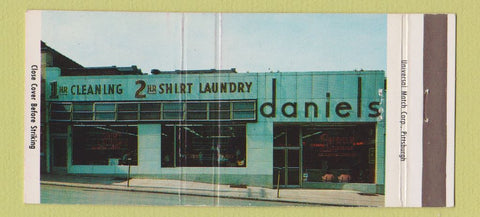 Matchbook Cover - Daniels Laundry Pittsburgh PA 30 Strike
