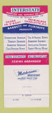 Matchbook Cover - Interstate Roofing Asphalt Charlotte NC 30 Strike
