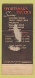 Matchbook Cover - Sportsmans Tavern Duarte CA 30 Strike