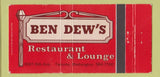 Matchbook Cover - Ben Dew's Restaurant Tacoma WA WEAR 30 Strike