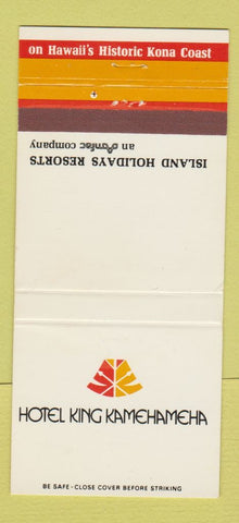 Matchbook Cover - Hotel King Kamehameha Kona Hawaii 30 Strike