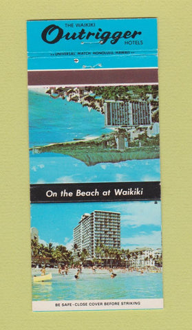 Matchbook Cover - Waikiki Outrigger Hotels Hawaii 30 Strike