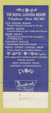 Matchbook Cover - Royal Lahaina Resort Hawaii 30 Strike
