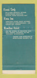 Matchbook Cover - Kona Inn Kailua Island Hawaii WEAR 30 Strike