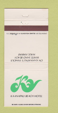 Matchbook Cover - Kaanapali Beach Hotel Maui Hawaii WEAR 30 Strike