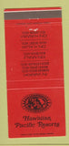 Matchbook Cover - Hawaiian Pacific Resorts Hawaii 30 Strike