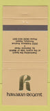 Matchbook Cover - Hawaiian Regent Honolulu Hawaii 30 Strike