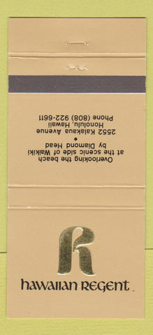 Matchbook Cover - Hawaiian Regent Honolulu Hawaii 30 Strike