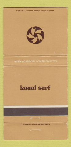 Matchbook Cover - Kauai Surf Hotel Hawaii WEAR 30 Strike