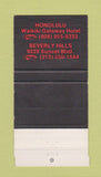 Matchbook Cover - Nick's Fishmarket Waikiki Beach Hawaii WEAR 30 Strike