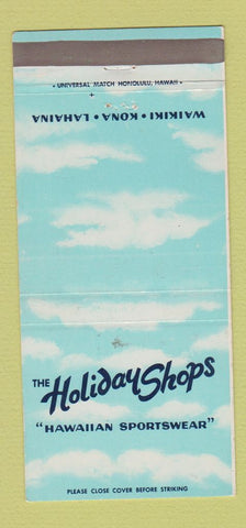 Matchbook Cover - Holiday Shops Waikiki Kona Lahaina Hawaii WEAR  30 Strike