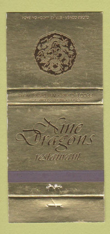 Matchbook Cover - Walt Disney World Epcot Nine Dragons Restaurant 30 Strike