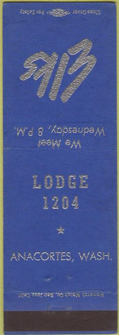 Matchbook Cover - Elks Lodge Anacortes WA