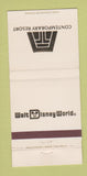 Matchbook Cover - Walt Disney World Contemporary Resort #2 30 Strike