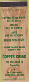 Matchbook Cover - Copper Creek Ashford WA