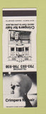 Matchbook Cover - Crimpers for Hair Tony's New Zealand SAMPLE