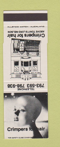 Matchbook Cover - Crimpers for Hair Tony's New Zealand SAMPLE