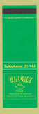 Matchbook Cover - Clichy French Restaurant Auckland New Zealand SAMPLE