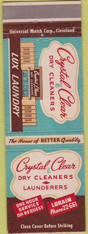Matchbook Cover - Crystal Clear Dry Cleaners Cleveland OH