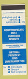 Matchbook Cover - National Provident Fund Superannuation New Zealand SAMPLE