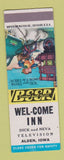 Matchbook Cover - Welcome Inn Alden IA SAMPLE