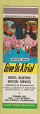 Matchbook Cover - Delta Electric Motor Service Columbus NE SAMPLE